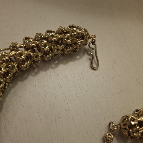 Gold Choker Necklace Statement Piece - Picture 7 of 10
